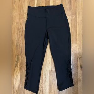 Lululemon black leggings with side detail